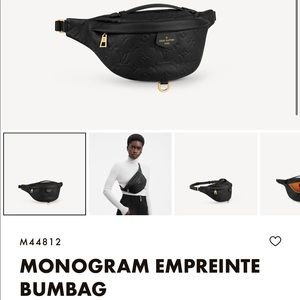 *SOLD* Louis Vuitton Empriente Bum Bag in Black